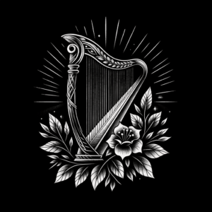 Blackwork Harp