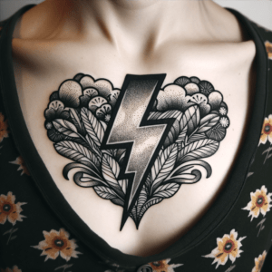 Blackwork Lightning Bolt