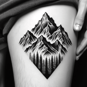 Blackwork Mountain Range