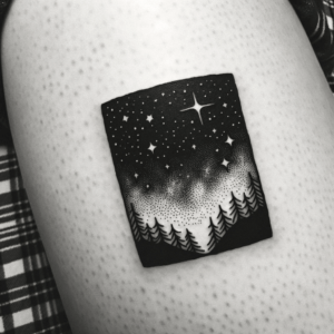 Blackwork Night Sky