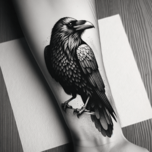 Blackwork Raven