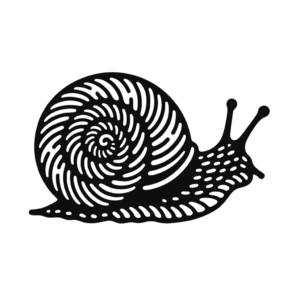 Blackwork Tattoo Design Of A Snail