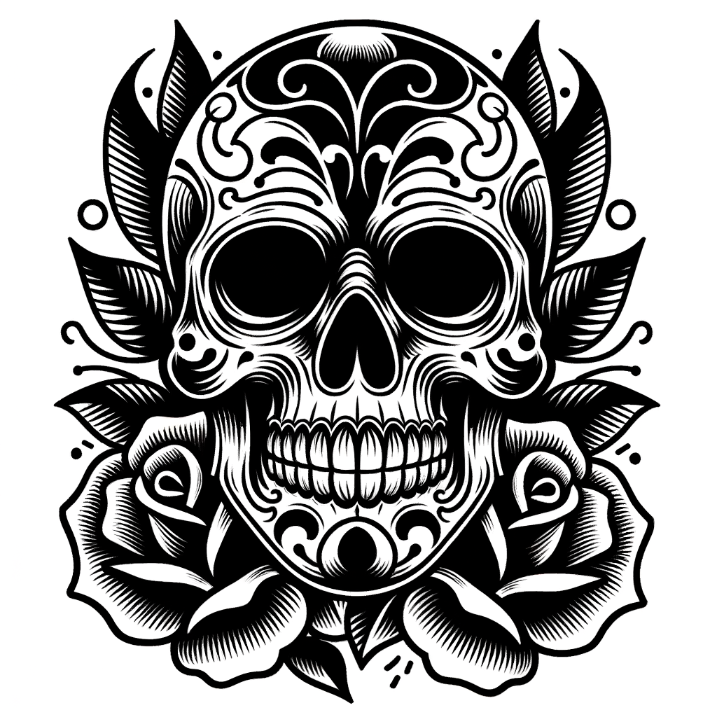 Bold Chicano Skull