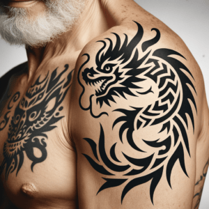 Bold Tribal Dragon