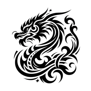 Bold Tribal Dragon Design