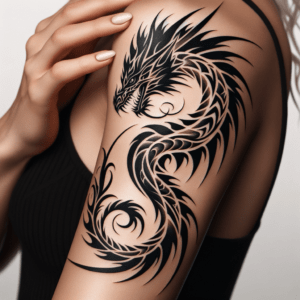 Bold Tribal Dragon With Sharp Scales
