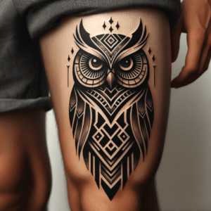 Bold Tribal Owl