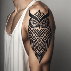 Bold Tribal Owl