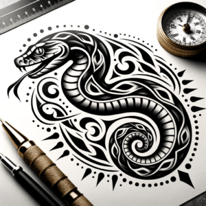 Bold Tribal Snake Design