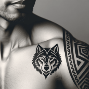 Bold Tribal Wolf