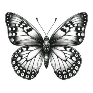 Butterfly In A Micro Realism Tattoo Style