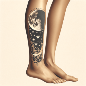 Calf Tattoo Design Preview