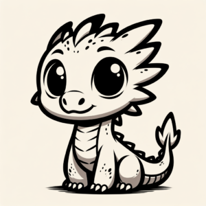 Cartoon Dragon With Big Eyes
