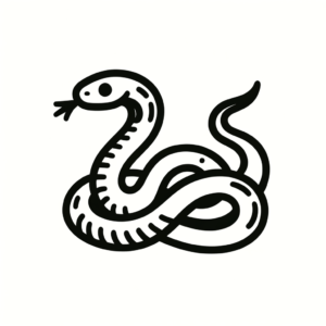 Cartoon Snake In Ignorant Style Tattoo