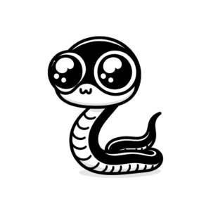 Cartoon Snake With Big Eyes
