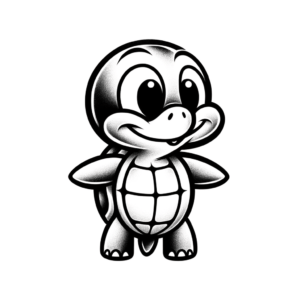 Cartoon Turtle In An Ignorant Style Tattoo