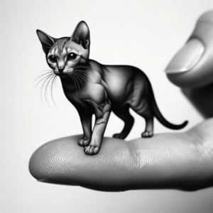 Cat In Micro Realism Style