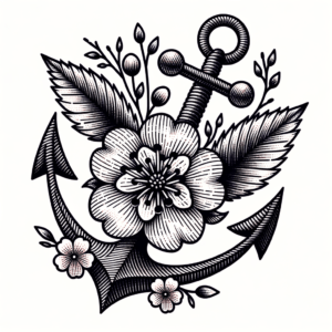 Cherry Blossom Depicted In An Embroidery Tattoo