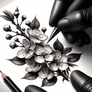 Cherry Blossom In Japanese Tattoo Style