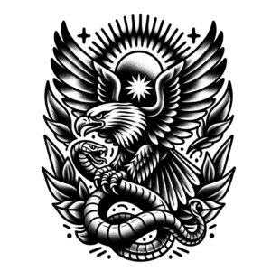 Chicano Eagle With Snake