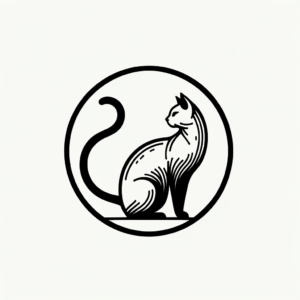 Circle Tattoo Design Of A Cat