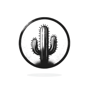 Circle Tattoo Of A Cactus