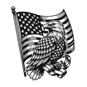 Classic Americana Flag With Eagle