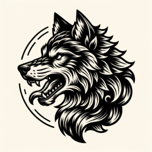 Classic Traditional Wolf Design