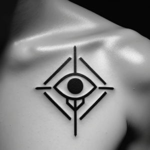 Club Depicted In A Cyber Sigilism Tattoo