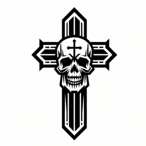 Cross With A Skull At The Base