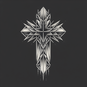 Cross With Minimalist Triangles