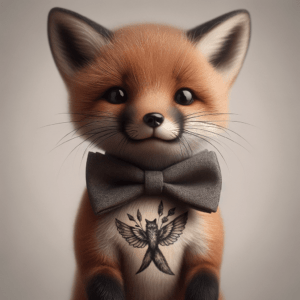 Cute Fox With A Bow Tie