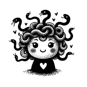 Cute Medusa With A Heart