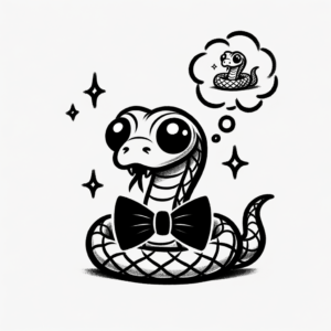 Cute Snake With A Bow Tie