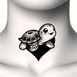 Cute Turtle With A Heart