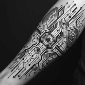 Cyber Sigilism Tattoo on Arm