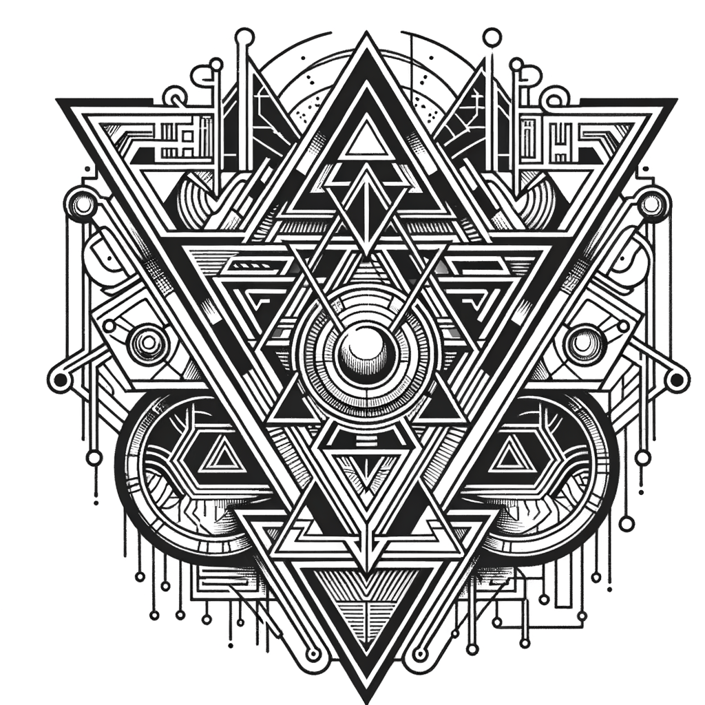 Cyber Sigilism Tattoo Pattern