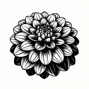 Dahlia In Realism Lines