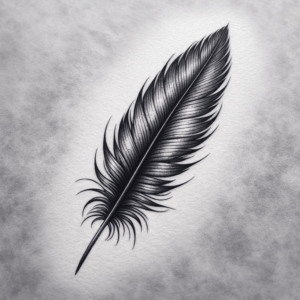 Dainty Feather With Delicate Details