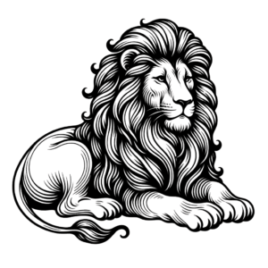 Dainty Lion With Soft Lines