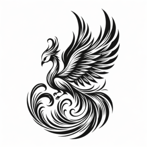Dainty Phoenix With Delicate Wings