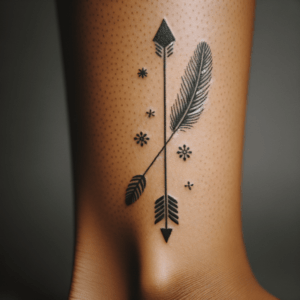Delicate Arrow With Feathers