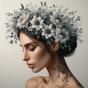 Delicate Floral Crown Wrapping Around The Head