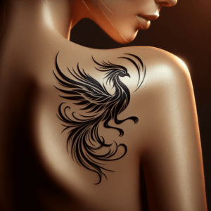 Delicate Phoenix Silhouette