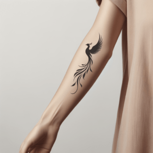 Delicate Phoenix Silhouette
