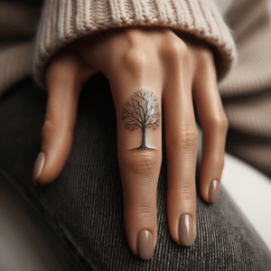 Delicate Tree On The Ring Finger