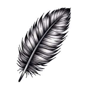 Detailed Dotwork Feather