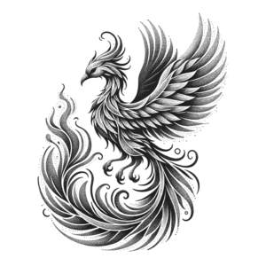 Detailed Dotwork Phoenix