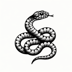 Detailed Dotwork Snake