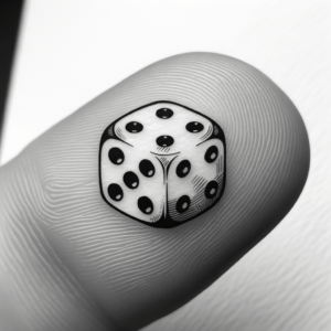 Dice In A Tiny Tattoo Style